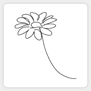 Flower Line Art Sticker